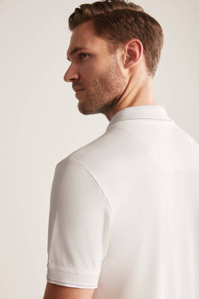 Hemington Vintage Look Off-White Polo Neck T-Shirt
