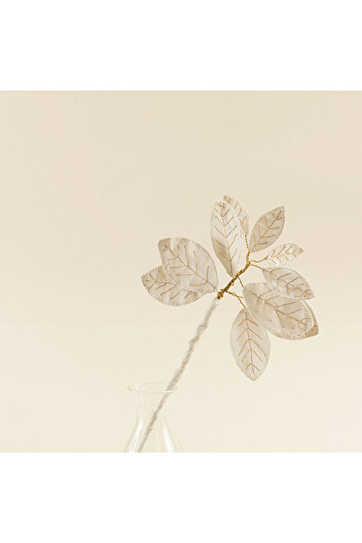 Chakra Leaves Yaprak Dekor Krem