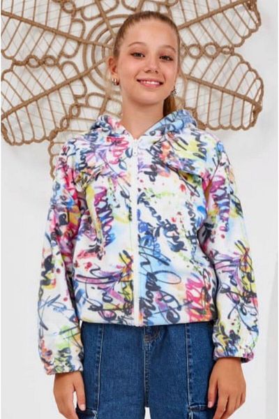 CİCHLİD Girl Colorful Zippered Cardigan