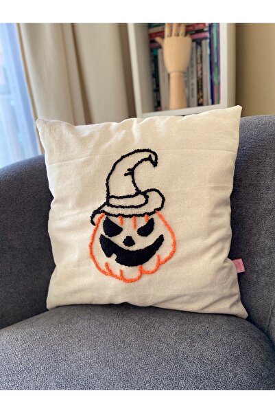 Les Passent Ленена шапка с тиква за Хелоуин - калъф за възглавница с пункчър