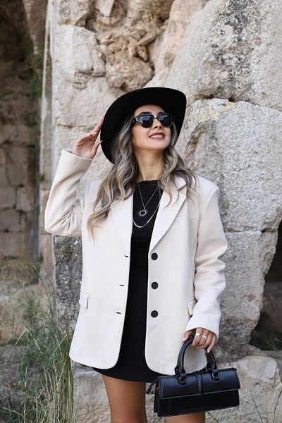 bytugcekaya Stone Suede Oversize Jacket