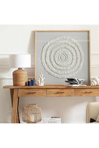 Chakra Arenis Çakıl Taşı Tablo 92x92 cm Natural