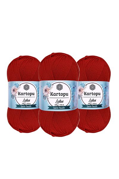 Kartopu Σχοινί Πλεξίματος Lotus 100 gr 101 3 Τεμάχια