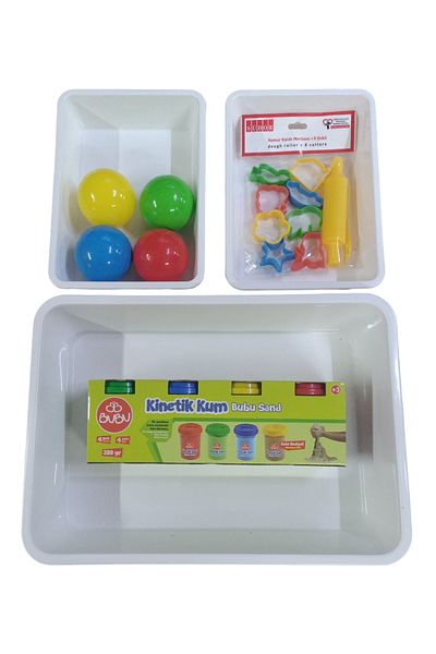 Masal Oyuncak Kinetic Sand Pool Play Set 25 Pieces