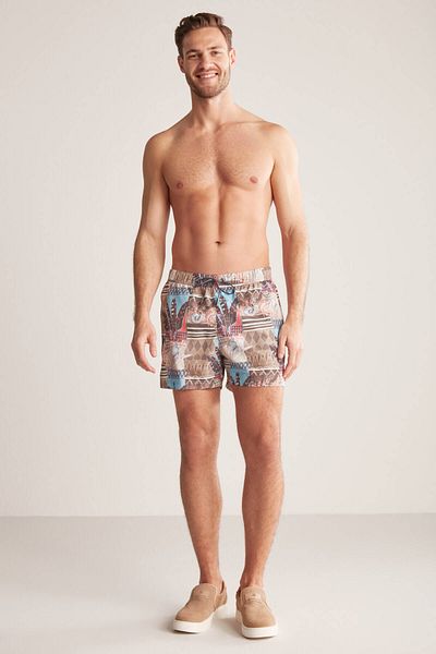 Hemington Sea Themed Sand Color Qucik Dry Swimsuit
