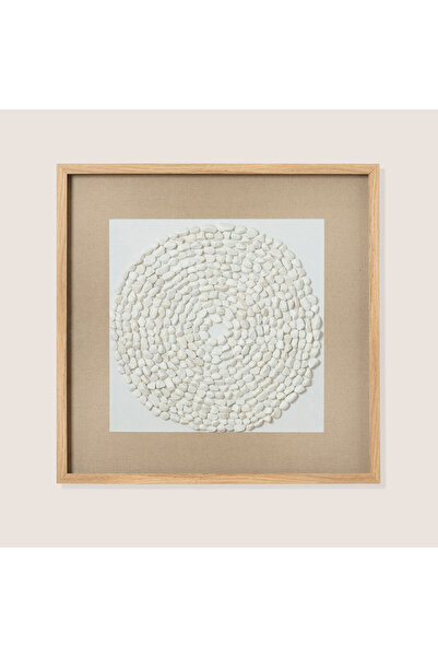 Chakra Anua Çakıl Taşı Tablo 63x63 cm Natural