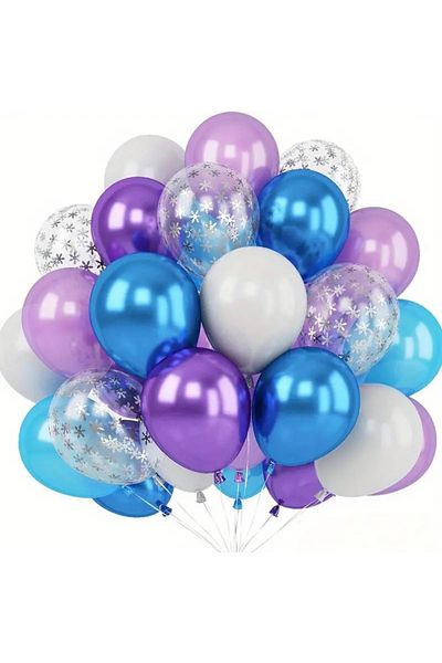 parti hediye sepeti Metallic Colors Balloon Chain Set