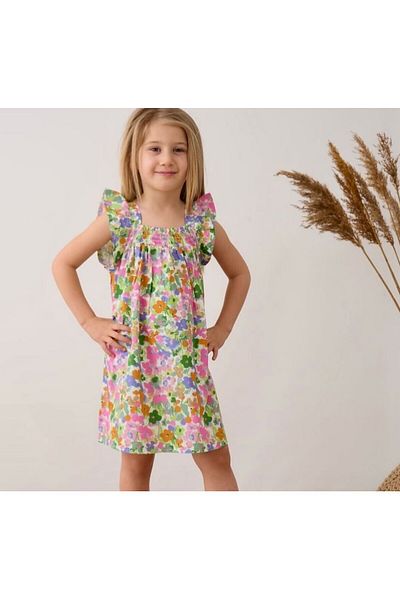 CİCHLİD Girl's Flower Patterned Dress
