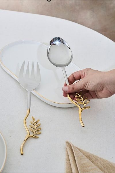 Karaca Carmenta Serving Set Fork and Spoon
