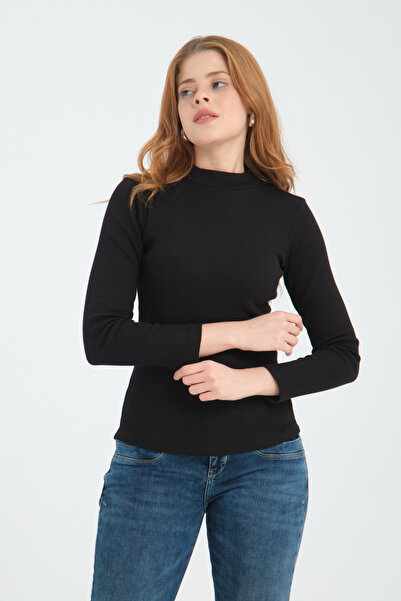 ESPİNA Women's Ribbed Camisole Turtleneck blouse