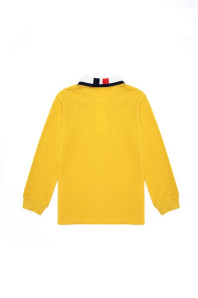 U.S. Polo Assn. Hanorac galben de bază cu gât polo pentru băiat 50289140 -vr094