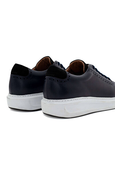 Hemington Navy Blue Handmade Leather Sneaker