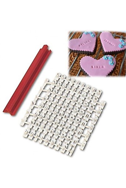 Ege Pastacılık Şeker Hamuru Kurabiye Isim Kaşesi Harf Boyu 0,5 Cm. / Hamur Ka...