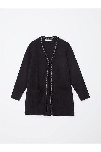 LC Waikiki Cardigan tricotat pentru femei LCW Grace cu decolteu în V