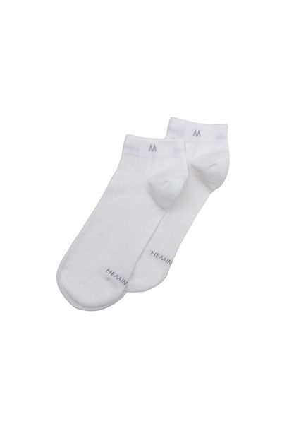 Hemington Cotton Off-White Double Sneaker Socks Set