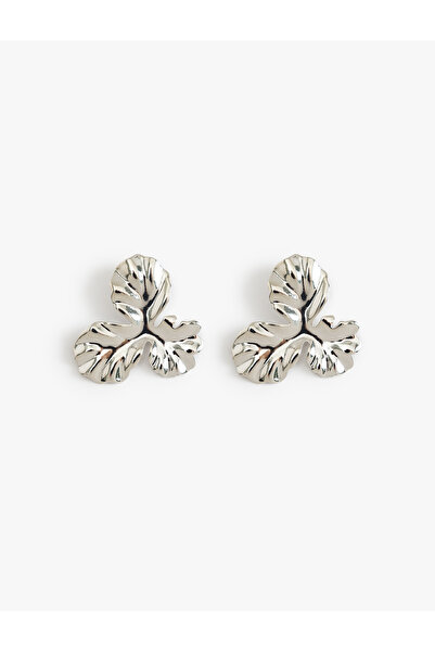 Koton Steel Leaf Earrings
