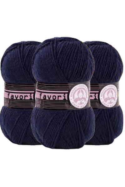 Ören Bayan Ören Αγαπημένο Navy Blue Hand Knitting Yarn 19 3 Τεμάχια