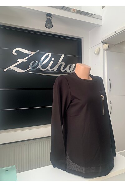 Defrina Deri ve cep  detaylı bluz