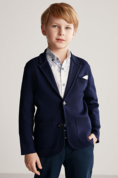 Hemington Patterned Linen Cotton Blend White Children's Sports Shirt