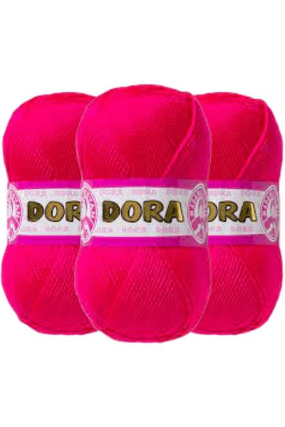 Ören Bayan Ören Dora Fuchsia Hand Knitting Yarn - 045 3 Pieces