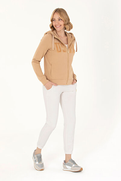 U.S. Polo Assn. Γυναικείο φούτερ με κουκούλα από άμμο Basic 50272060-VR085