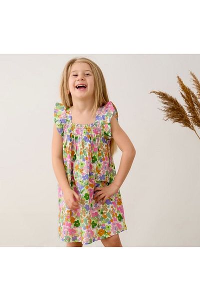 CİCHLİD Girl's Flower Patterned Dress