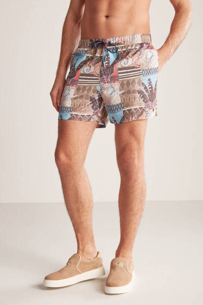 Hemington Sea Themed Sand Color Qucik Dry Swimsuit