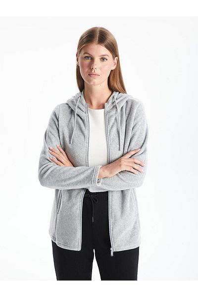 LC Waikiki Lcwaikiki Basic Hooded Women's Zippered Sweatshirt