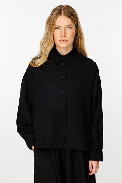 Hooopstore Premium κοντό μαύρο πουκάμισο