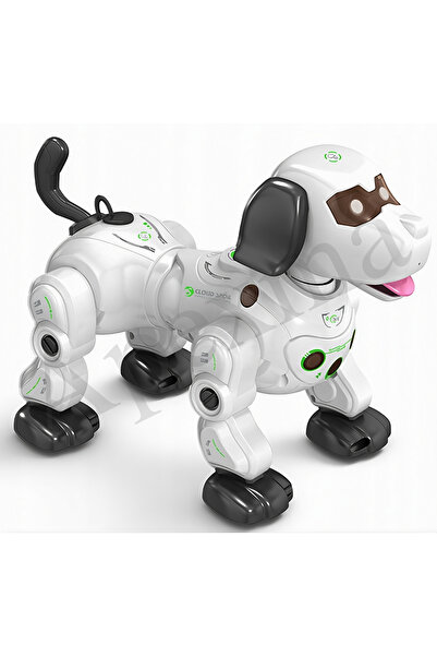 Apexma Uzaktan Kumandalı Sesli ve Işıklı Dokunma & El Hareketleri Algılayan Buhar Çıkartan Robot Köpek