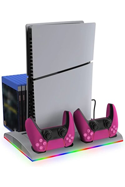 Blackbird Game Center PS5 Slim Fanlı RGB Stand Şarj Dock Playstation 5 Slim TP5-3570