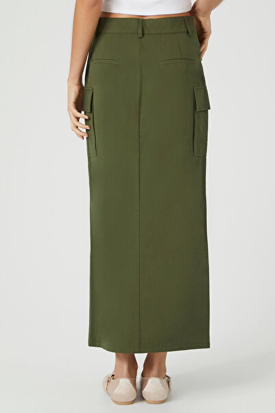Forever 21 Twill Kargo Maxi Etek