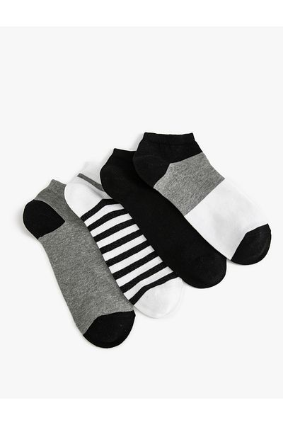 Koton Set de 4 șosete cu dungi multicolore