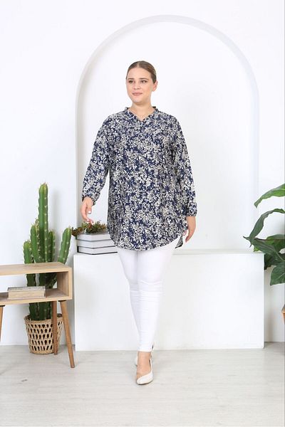 volkitolki Seasonal Tunic Cotton Soft Belmando Comfortable Fabric Woven Tunic