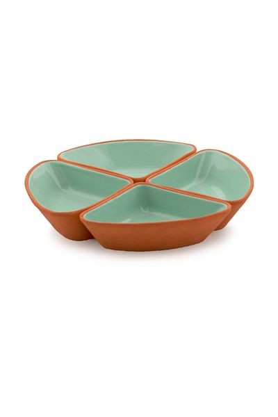 Viapot 4 Pieces Clover Bowl for Breakfast - With Glazed Inside