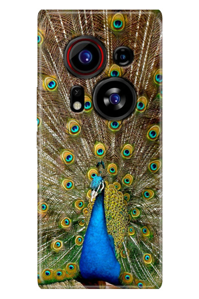 TECNO جراب فانتوم X2 برو AD9 بنمط طاووس سيليكون مطبوع
