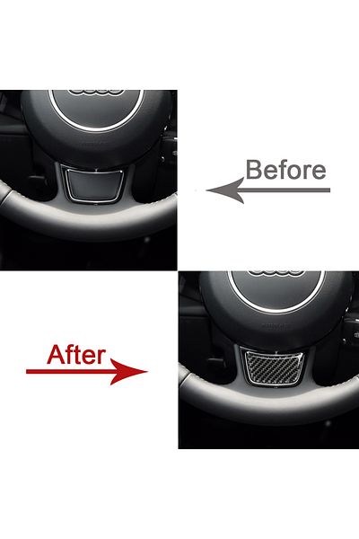 Choice Car Steering Wheel Sticker Trim Carbon Fiber Decoration Allroad Sportback Auto Accessories For Au...