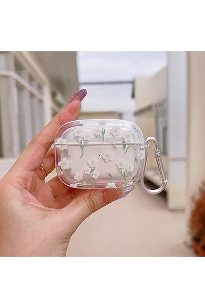 Choice For airpods pro2 WHITE Lovely Floral Flowers For Apple AirPods 1 2 Pro2 Bluetooth Headphone Cover 3r