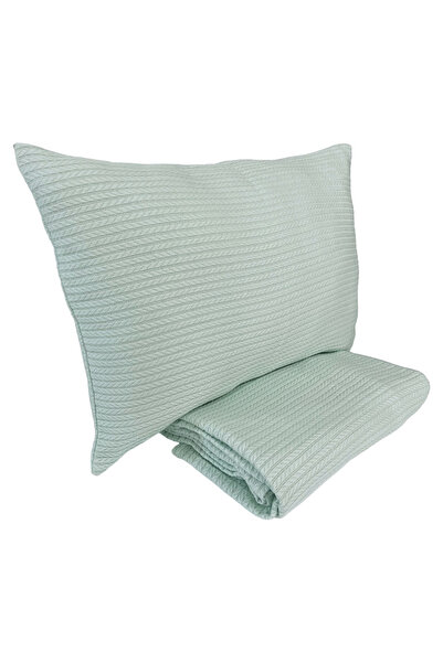 PAMUKA Light Green Single Knitted Patterned Pique Set