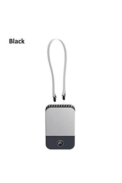 Choice1 Black Waist Fan Portable Outdoor Mini Hanging Neck Fan 3 Gear Strong ...