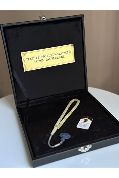 Kehribarstore Litvanya Mat Kaya Damla Kehribar Tesbih Kesme Model Gümüş Püskü...