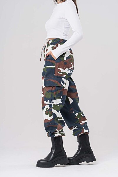 go gang own Hunter Kargo Камуфляжні штани з регульованими кишенями та манжетами