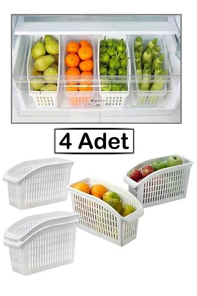 ADARYA HOME Refrigerator Organizer Set 4 Pieces 30X16X17 cm