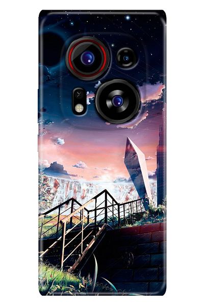 TECNO جراب Phantom X2 Pro AD9 من السيليكون المطبوع بنمط Empire State
