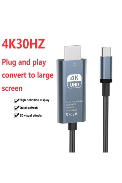 Choice كابل محول من النوع C إلى HDMI بدقة 4K ومعدل تحديث 30 هرتز بطول 1.8 متر...