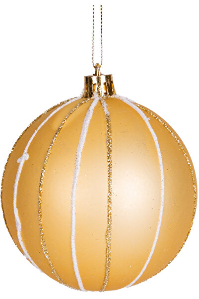 Herdekora Χριστουγεννιάτικο στολίδι για δέντρο Χριστουγεννιάτικη μπάλα 6 Πακέτο Χρυσό 8 εκ.