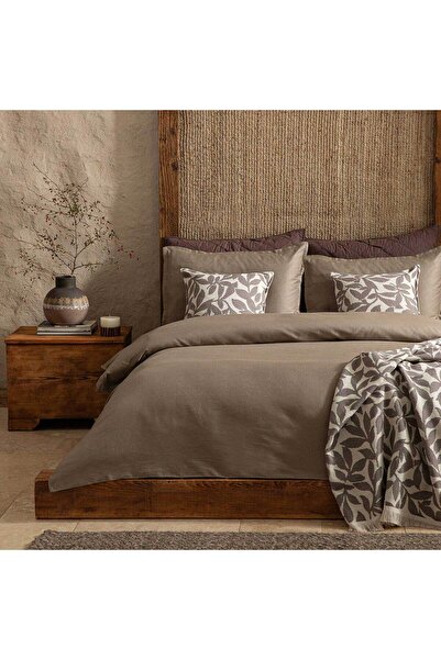 Chakra Perle Nevresim Seti 200x220 Cm Kahve