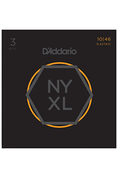 Daddario NYXL1046-3P SET de corzi pentru chitară electrică, 3 bucăți REGULAR ...