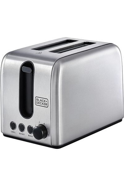 Black&Decker 1050W Stainless Steel 2-Slice Toaster ET244-B5