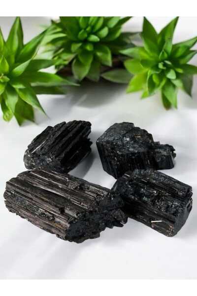 The Magıc of Healıng Siyah Turmalin Taşı Ham Kütle ( 2 Adet)